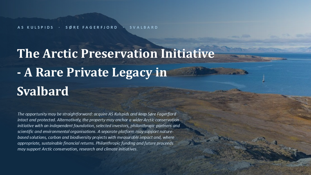 Arctic Preservation Initiative presentation cover
