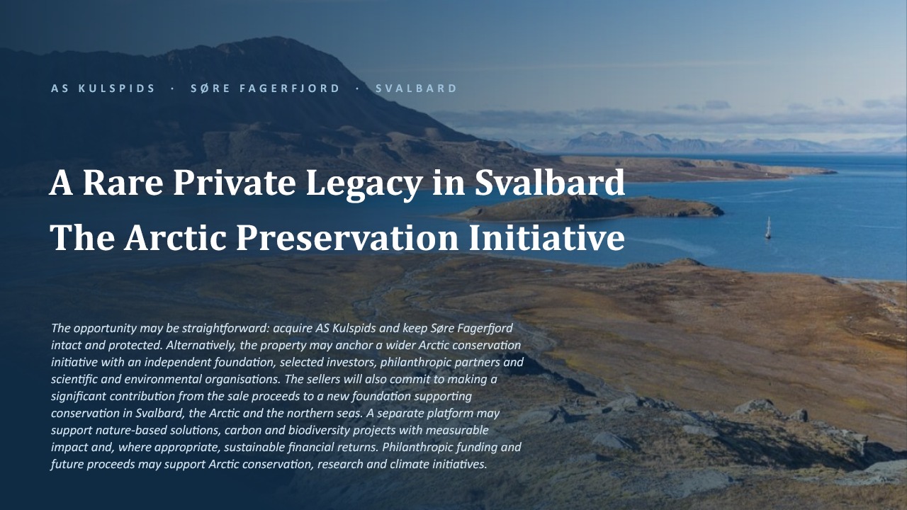Arctic Preservation Initiative presentation cover